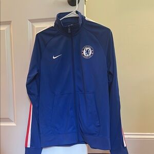 Nike FC Royal Blue Chelsea Jacket with Red and White Stripes